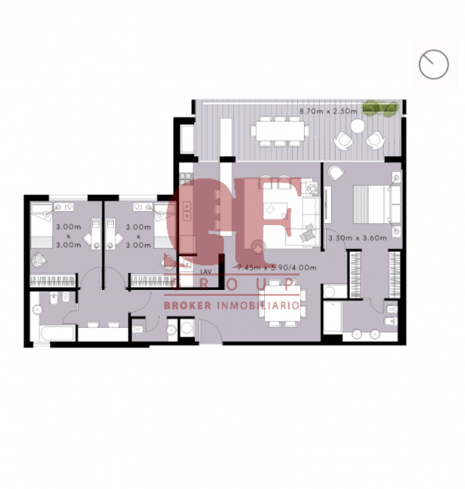 Importante 3 dormitorios con balcon terraza proyecto QUARTIER